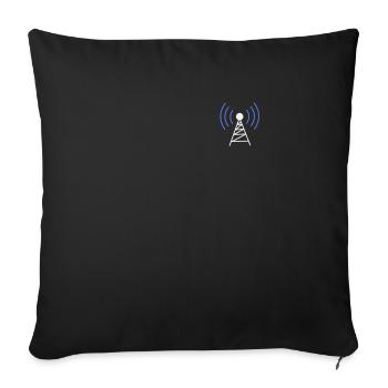 Amateur Radio Radio Funker Cadeau - Housse de coussin décorative 45 x 45 cm - noir - Devant