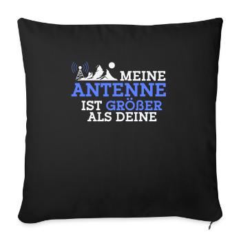 Meine Antenne Ist Größer Als Deine - Sofakissenbezug 45 x 45 cm - Schwarz - Vorne