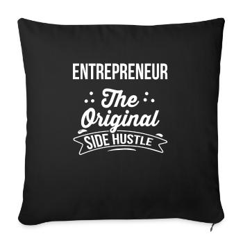 Entrepreneurs Entreprise Entrepreneuriat - Housse de coussin décorative 45 x 45 cm - noir - Devant
