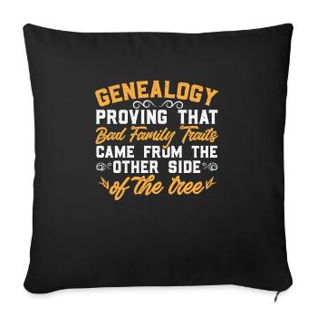 Genealogy Genealogy Genealogist - Sofa pillowcase 17,3'' x 17,3'' (45 x 45 cm) - black - Front