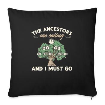 Généalogie Généalogie Généalogiste - Housse de coussin décorative 45 x 45 cm - noir - Devant