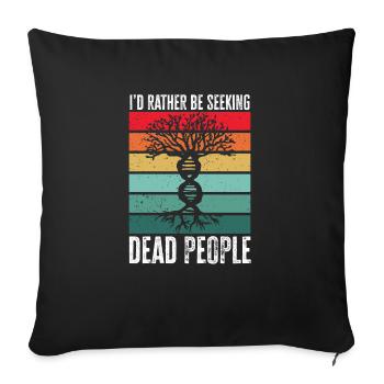 Genealogy Genealogy Genealogist - Sofa pillowcase 17,3'' x 17,3'' (45 x 45 cm) - black - Front