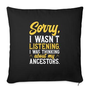 Genealogy Genealogy Genealogist - Sofa pillowcase 17,3'' x 17,3'' (45 x 45 cm) - black - Front