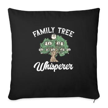 Genealogy Genealogy Genealogist - Sofa pillowcase 17,3'' x 17,3'' (45 x 45 cm) - black - Front