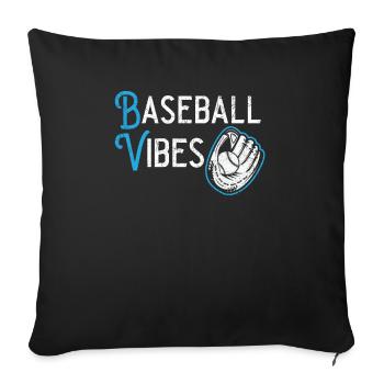 Baseball-Liebhaber Baseballspieler Baseball-Trainer - Sofakissenbezug 45 x 45 cm - Schwarz - Vorne