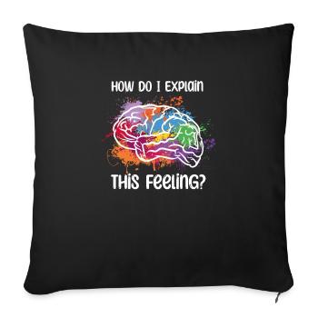 Psychology Psychologist Psychiatry Humor - Sofa pillowcase 17,3'' x 17,3'' (45 x 45 cm) - black - Front