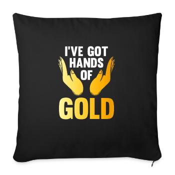 Massage Therapist Therapy Licensed Masseur - Sofa pillowcase 17,3'' x 17,3'' (45 x 45 cm) - black - Front