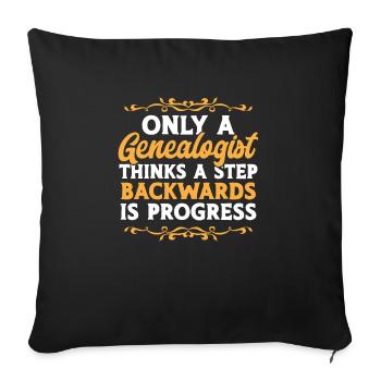 Généalogie Généalogie Généalogiste - Housse de coussin décorative 45 x 45 cm - noir - Devant