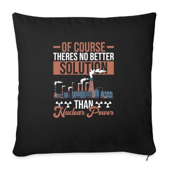 Nuklearingenieur Und Kernkraftwerk Kernenergie - Sofa pillowcase 17,3'' x 17,3'' (45 x 45 cm) - black - Front