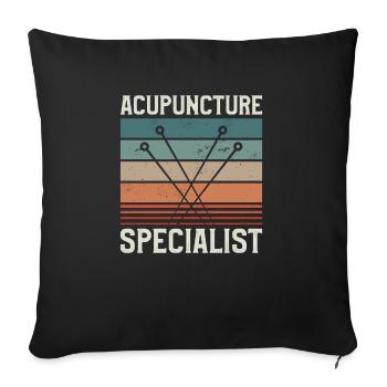 Acupuncture Spécialiste Acupuncteur - Housse de coussin décorative 45 x 45 cm - noir - Devant