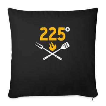 Cool BBQ 225 Fumoir de barbecue - Housse de coussin décorative 45 x 45 cm - noir - Devant