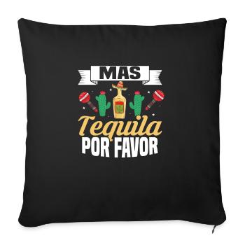 Mas Tequila Por Favor Cinco De Mayo Party - Housse de coussin décorative 45 x 45 cm - noir - Devant