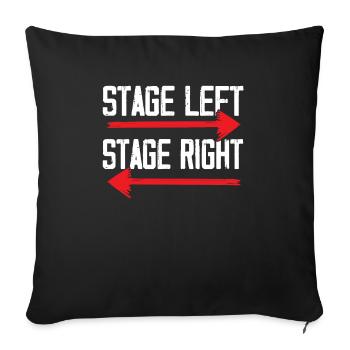 Répétition de théâtre Artiste Actrice Actrice - Housse de coussin décorative 45 x 45 cm - noir - Devant