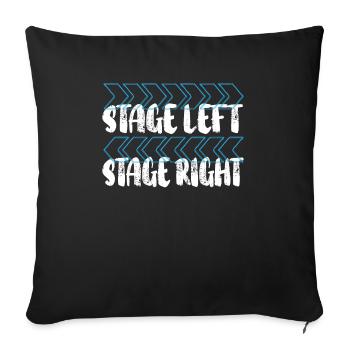 Répétition de théâtre Artiste Actrice Actrice - Housse de coussin décorative 45 x 45 cm - noir - Devant