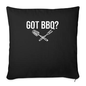 Got BBQ Smoker Grilling Garden Party Grill Barbecue - Housse de coussin décorative 45 x 45 cm - noir - Devant