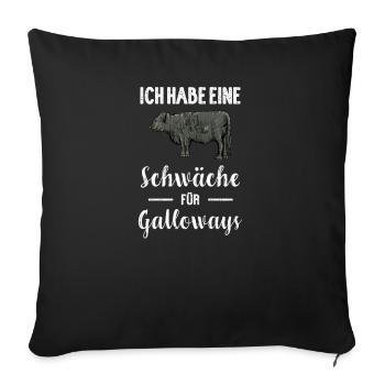 Galloway Rind I Schottland Rinderzucht für - Sofakissenbezug 45 x 45 cm - Schwarz - Vorne