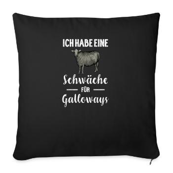 Galloway Rind I Schottland Rinderzucht für - Sofakissenbezug 45 x 45 cm - Schwarz - Vorne
