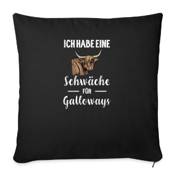 Galloway Rind I Schottland Rinderzucht für - Sofakissenbezug 45 x 45 cm - Schwarz - Vorne