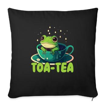 Cottagecore Mushroom Aesthetic Nature Conservation - Sofa pillowcase 17,3'' x 17,3'' (45 x 45 cm) - black - Front