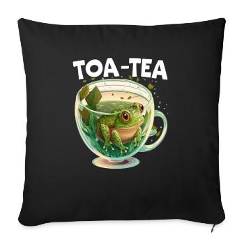 Cottagecore Mushroom Aesthetic Nature Conservation - Sofa pillowcase 17,3'' x 17,3'' (45 x 45 cm) - black - Front