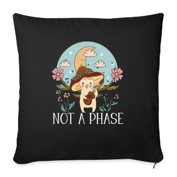 Cottagecore Mushroom Aesthetic Nature Conservation - Sofa pillowcase 17,3'' x 17,3'' (45 x 45 cm) - black - Front