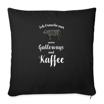 Galloway Rind I Schottland Rinderzucht für - Sofakissenbezug 45 x 45 cm - Schwarz - Vorne