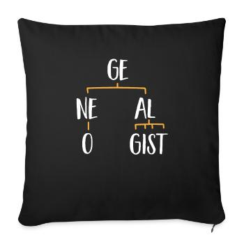 Genealogy Genealogy Genealogist - Sofa pillowcase 17,3'' x 17,3'' (45 x 45 cm) - black - Front