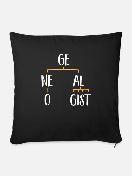 Genealogie Ahnenforschung Ahnenforscher - Sofakissenbezug 45 x 45 cm - Schwarz