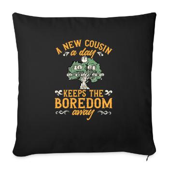 Genealogy Genealogy Genealogist - Sofa pillowcase 17,3'' x 17,3'' (45 x 45 cm) - black - Front