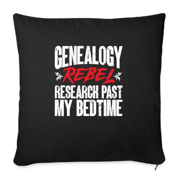 Généalogie Généalogie Généalogiste - Housse de coussin décorative 45 x 45 cm - noir - Devant