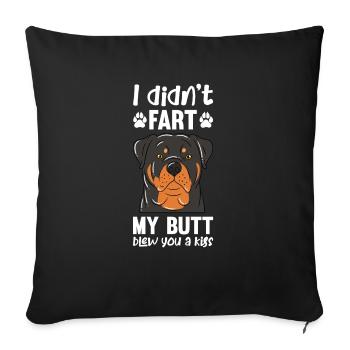 Je n’ai pas pété mes fesses t’a soufflé un baiser - Housse de coussin décorative 45 x 45 cm - noir - Devant