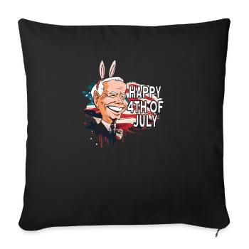 Usa-flagge American Power Happy 4th Of July - Sofa pillowcase 17,3'' x 17,3'' (45 x 45 cm) - black - Front