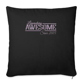 Légendaire Génial Millésime 2005 - Housse de coussin décorative 45 x 45 cm - noir - Devant