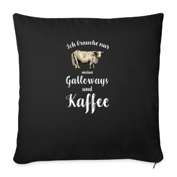 Galloway Rind I Schottland Rinderzucht für - Sofakissenbezug 45 x 45 cm - Schwarz - Vorne