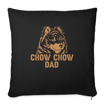 Chow Chow Chien - Housse de coussin décorative 45 x 45 cm - noir - Devant