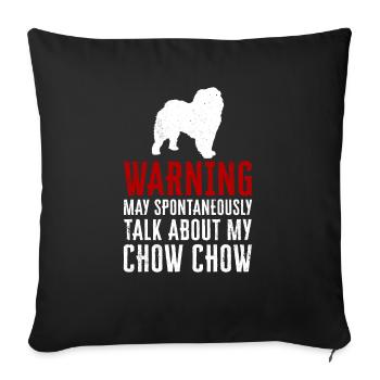 Chow Chow Chien - Housse de coussin décorative 45 x 45 cm - noir - Devant