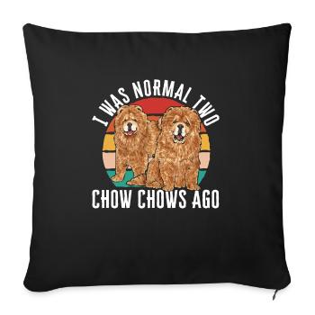 Chow Chow Chien - Housse de coussin décorative 45 x 45 cm - noir - Devant