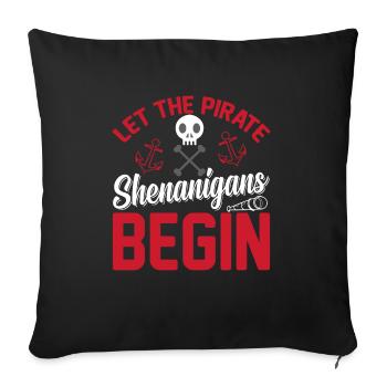 Les Pirates -Shenanigans Crossbones Freeboter - Housse de coussin décorative 45 x 45 cm - noir - Devant