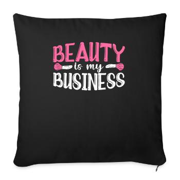Beauty Is My Business - Sofa pillowcase 17,3'' x 17,3'' (45 x 45 cm) - black - Front