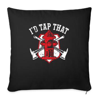 Ich würde auf diesen Feuerwehrmann Fire Rescue Feuerwehrmann tippen - Sofakissenbezug 45 x 45 cm - Schwarz - Vorne