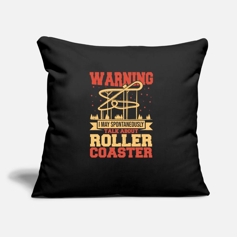 Talk About Roller Coasters Theme Park Vacation Rol Sofakissenbezug 45 x 45 cm
