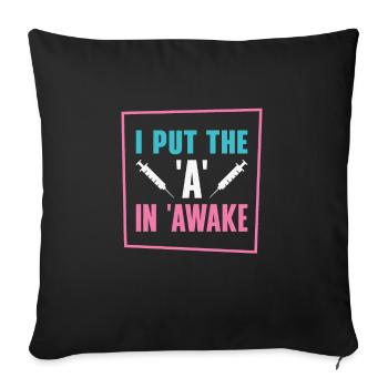 Anesthesia Anesthesiologist Nurse Anesthesiology - Sofa pillowcase 17,3'' x 17,3'' (45 x 45 cm) - black - Front