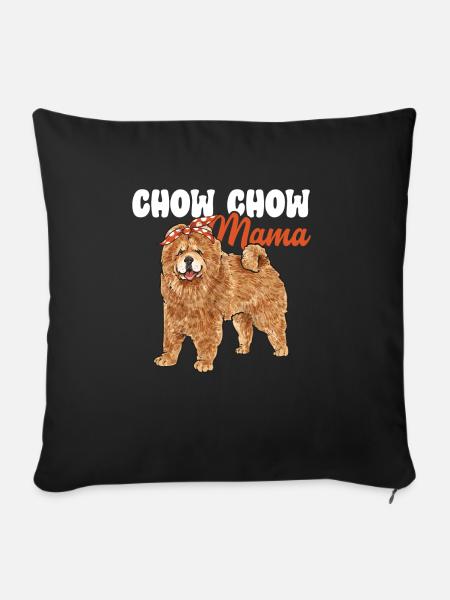 Chow Chow Hund - Sofakissenbezug 45 x 45 cm - Schwarz