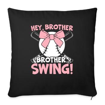 Baseball-Liebhaber Baseballspieler Baseball-Trainer - Sofakissenbezug 45 x 45 cm - Schwarz - Vorne