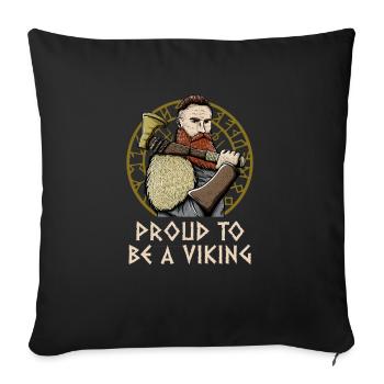 Proud To Be A Odin Norwegian Patriotic Norway - Sofa pillowcase 17,3'' x 17,3'' (45 x 45 cm) - black - Front
