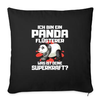Panda - Sofakissenbezug 45 x 45 cm - Schwarz - Vorne