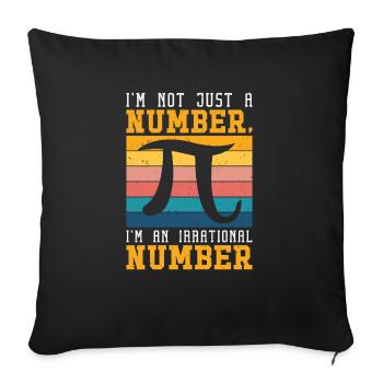 Pi Tag Retro Mathématiques Pi Symbol Mathématiques Nombre - Housse de coussin décorative 45 x 45 cm - noir - Devant