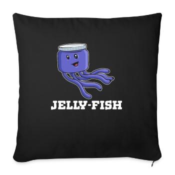 Jellyfish Marine Diving Jellyfish - Sofa pillowcase 17,3'' x 17,3'' (45 x 45 cm) - black - Front