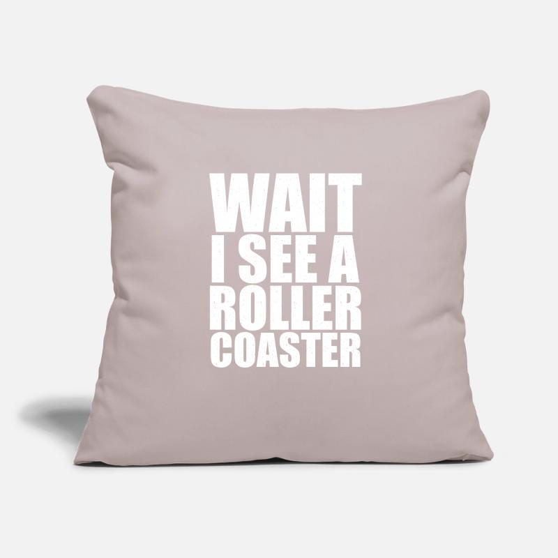 Parc à thème Parc d’attractions Wait I See A Roller Coas Housse de coussin décorative 45 x 45 cm