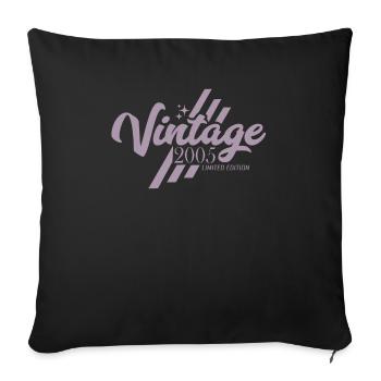 Millésime 2005 Anniversaire Dictons - Housse de coussin décorative 45 x 45 cm - noir - Devant